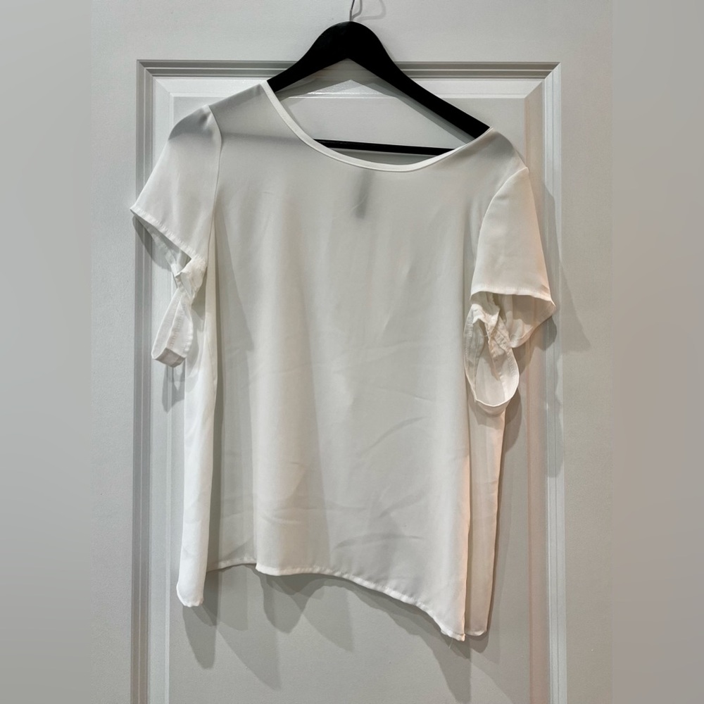 White sheer blouse, medium